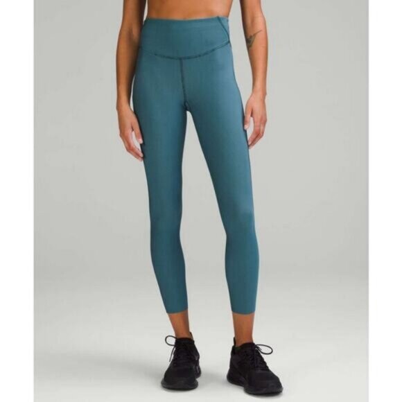 Lululemon Base Pace High-Rise Tight 25" Green Jasper / Blue Chill Size 2 - Picture 1 of 11